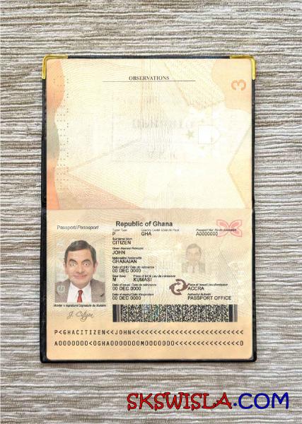 Ghana zdjęcie do paszportu pliki PSD, skan i fotografowany obraz